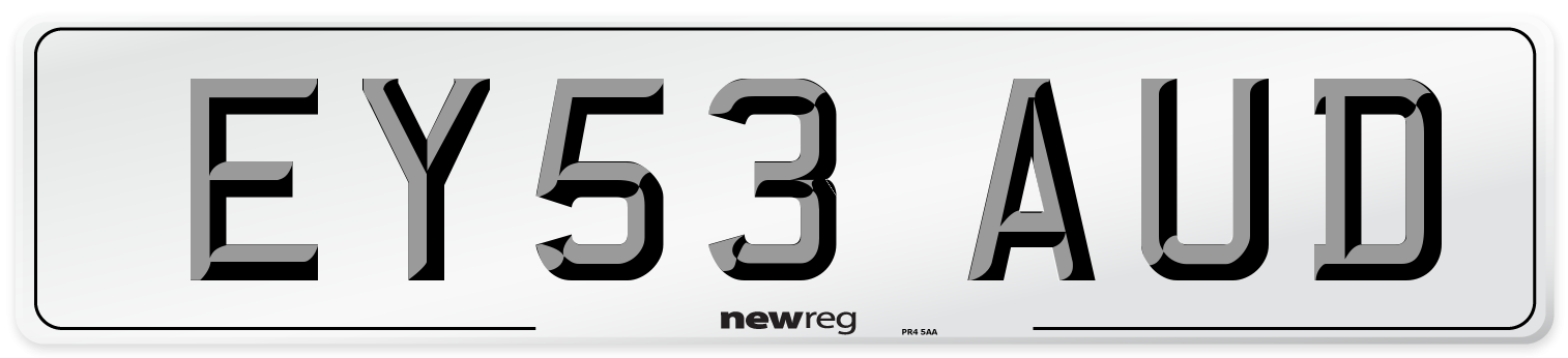 EY53 AUD Number Plate from New Reg